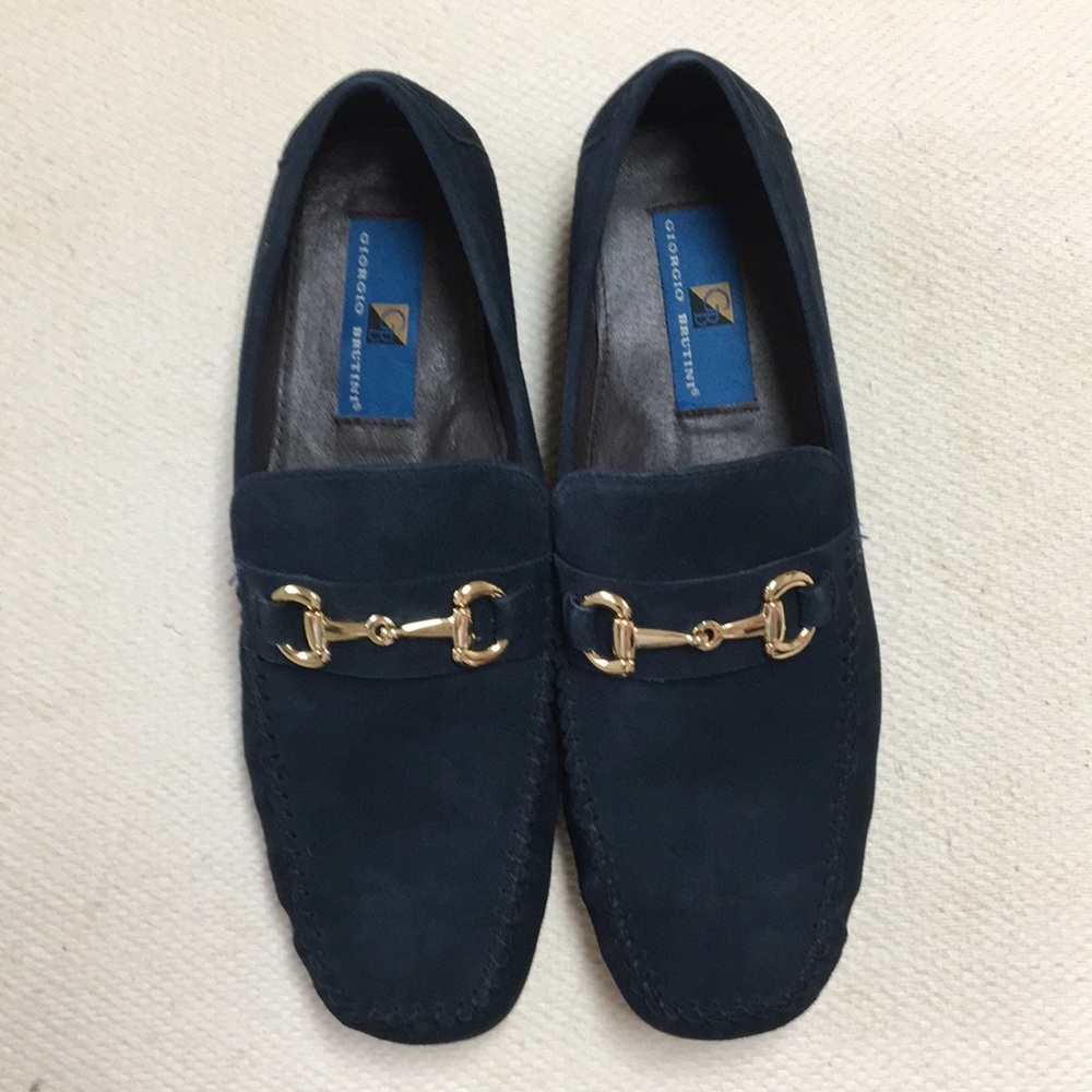Giorgio Brutini  navy suede loafers Brand new 10/5